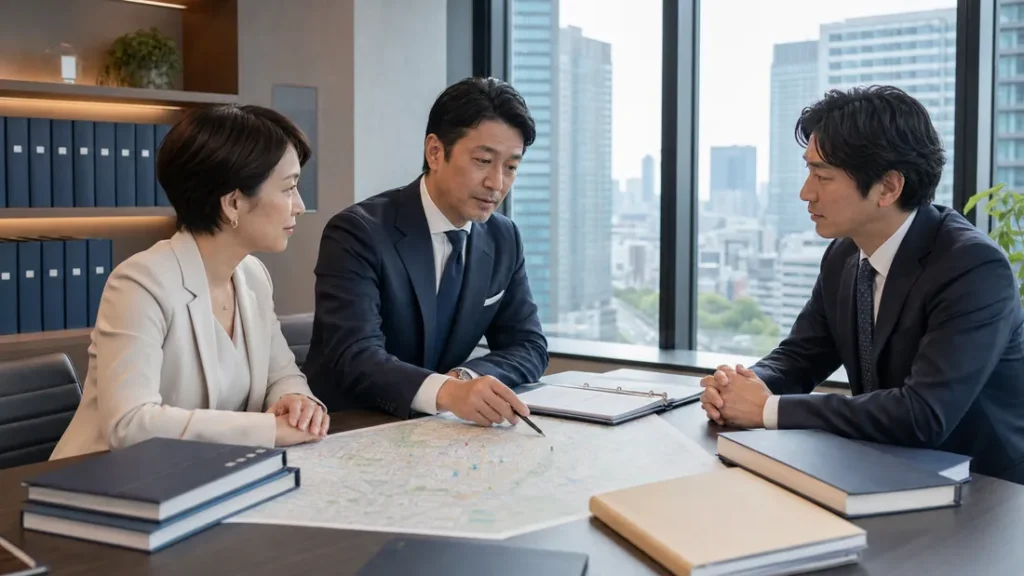 赤坂周辺のBtoBサービス・施設管理事業の承継相談を行うビジネスシーン