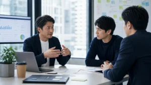 IT・SaaS事業の一部譲渡について契約と保守体制を確認する相談風景